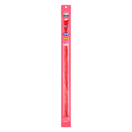 Bala Fini Tubes Super Gigante Morango 27g