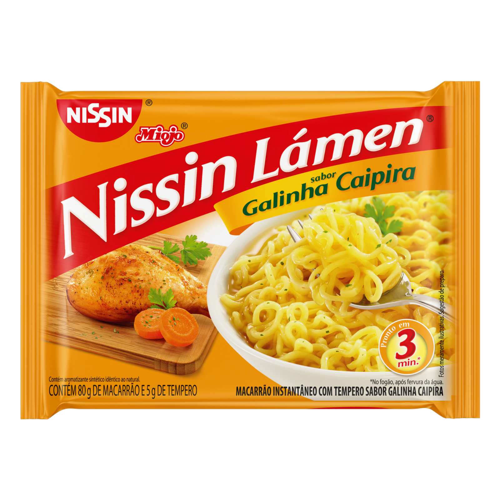 Macarrão Instantâneo Nissin Lámen Galinha Caipira 85G