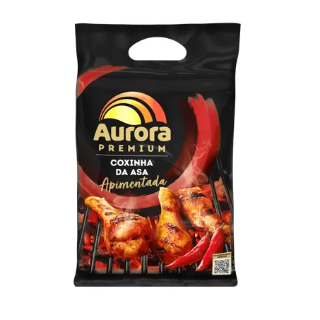 Coxa asa frango aurora 800gr apimentada