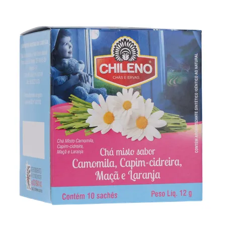 Chá Misto Chileno Camomila, Capim-Cidreira, Maçã e Laranja Sachê 1.2gr - Caixa com 10un - 12gr 360-16
