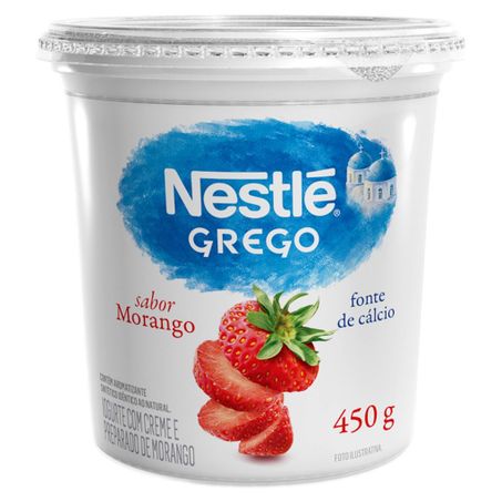 Iogurte Grego Morango Nestlé Pote 450g