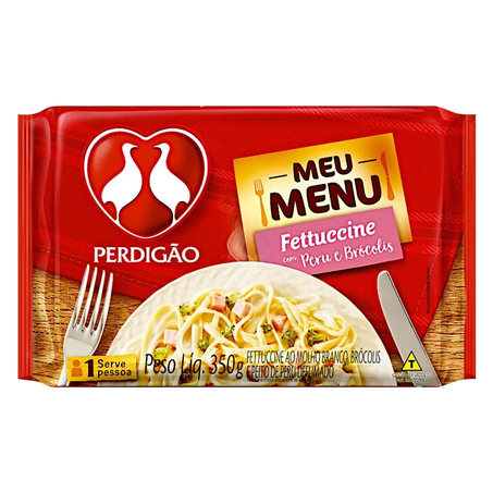 FETTUCCINE COM PERU E BRÓCOLIS MEU MENU PERDIGÃO