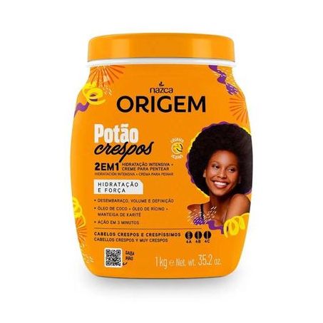 Creme Tratamento Origem 2x1 Crespos Pote 1kg 
 