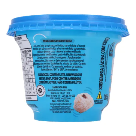 Sobremesa beijinho aurea pote 365g 360-26