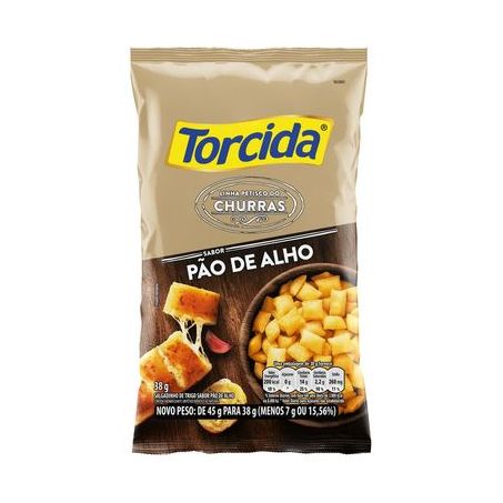 Salgadinho torcida 38gr pao alho
