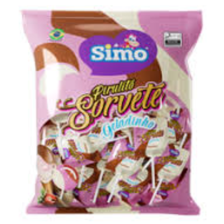 Pirulito simonetto 50un 400g sorvete geladinho napolitano