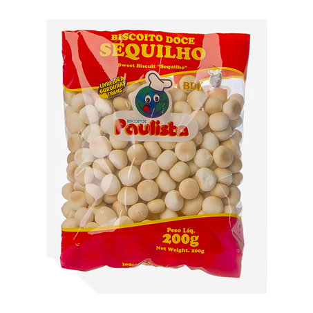 BISCOITO DOCE SEQUILHO 200G BISCOITOS PAULISTA