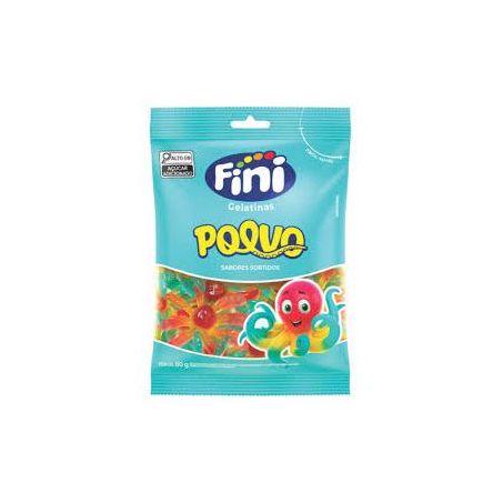 Bala fini gelatina polvo sabores sortidos 80g