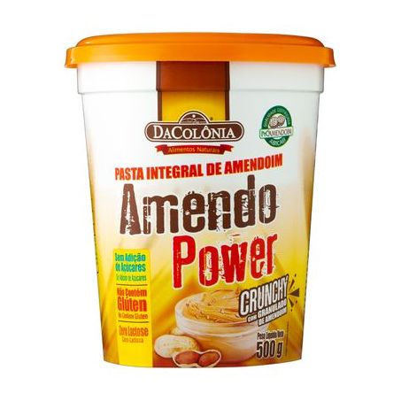 PASTA AMENDOIM AMENDO POWER 500G CRUNCHY 