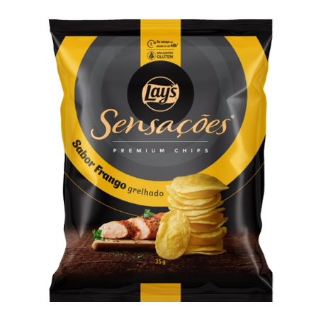 SALGADINHO BATATA LAY'S SENSAÇÃO PREMIUM FRANGO GRELHADO PACOTE 35G