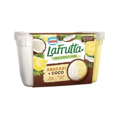 Sorvete Nestle La Fruta Coco e Abacaxi 540g