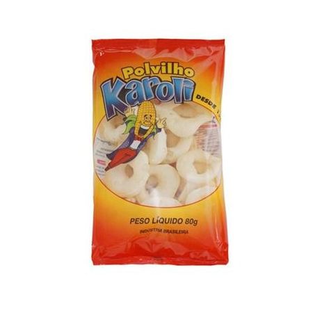 Biscoito Karoli Polvilho Argola Tradicional Pacote 80g 
 