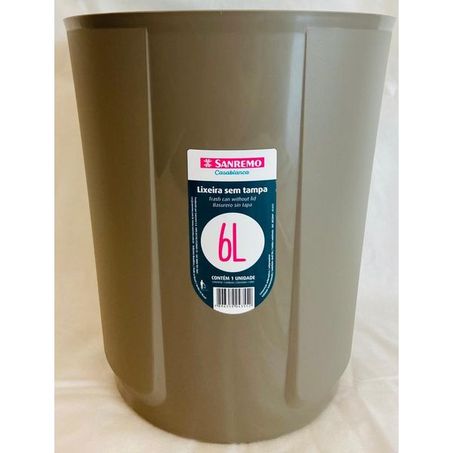 Cesto sanremo lixo sem tampa 6l r-sr2206p