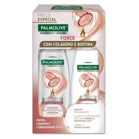 Kit palmolive sh+cond sos force 350ml.