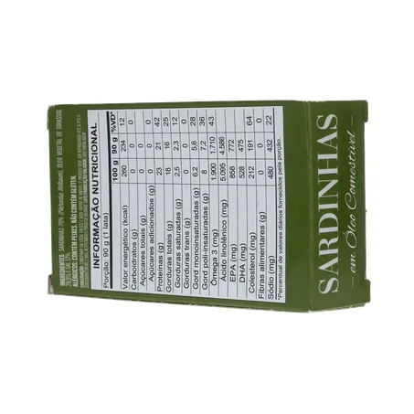 SARDINHA IMPORTADA MARROQUINA SAFI COM ÓLEO CAIXA 125G 360-22