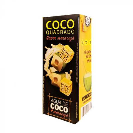 Agua de coco coco quadrado 200ml maracuj
