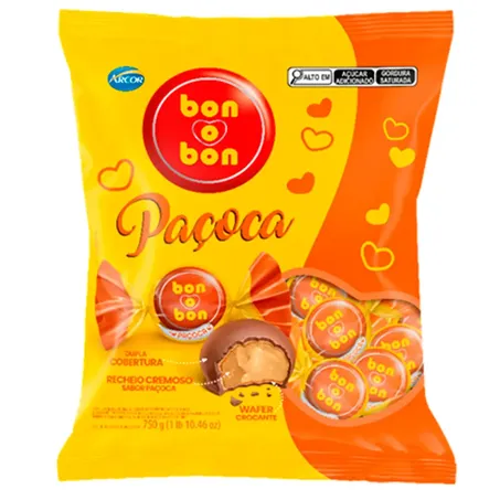 Bombom pacoca bonobon arcor 750g