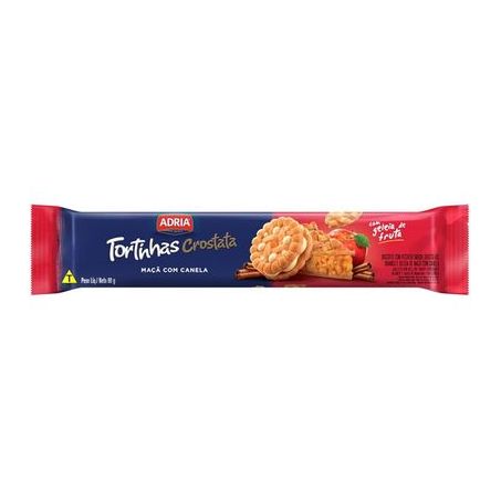 BISC.TORTINHAS ADRIA 80G CROSTATA CHOC.BCO C/GELEIA MACA CX 30.0
