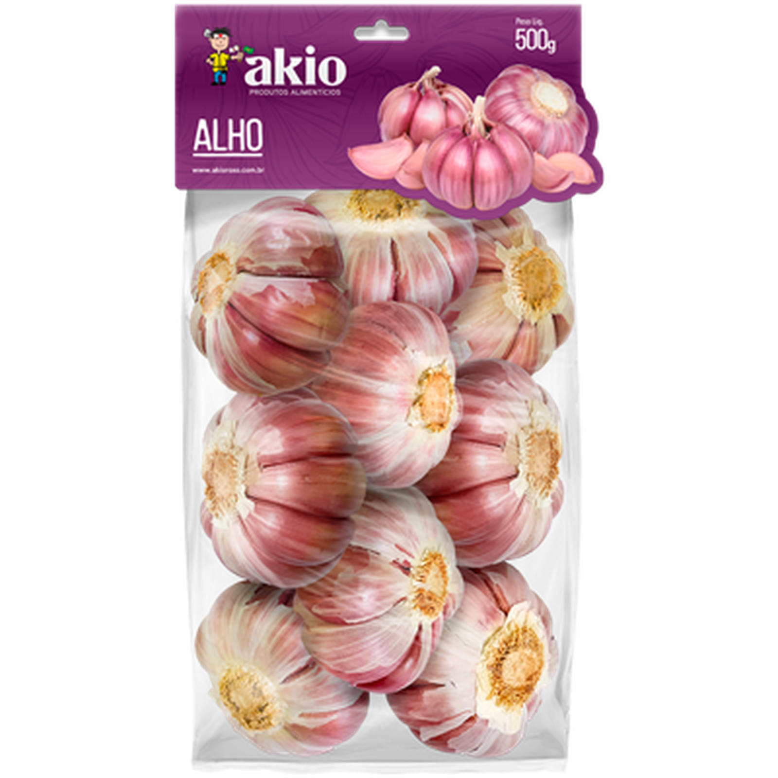 ALHO AKIO PACOTE 500G