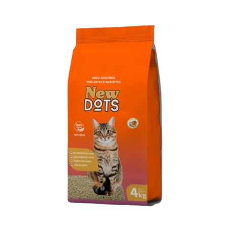 Areia Higiênica New Dots Perfumada Pacote 4kg 
 