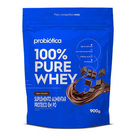 Suplemento Proteico Probiótica 100% Whey Chocolate 900g