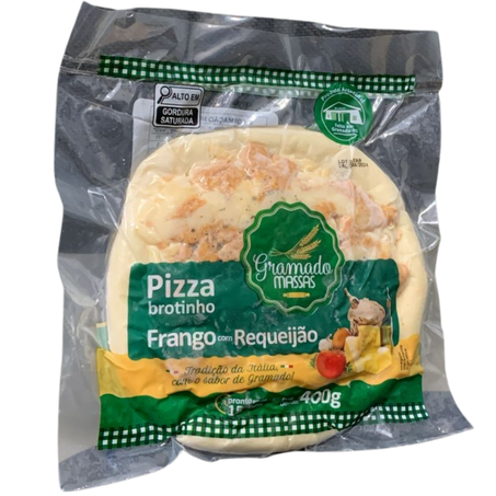 Pizza 400g gramado massas frango c/catupiry||