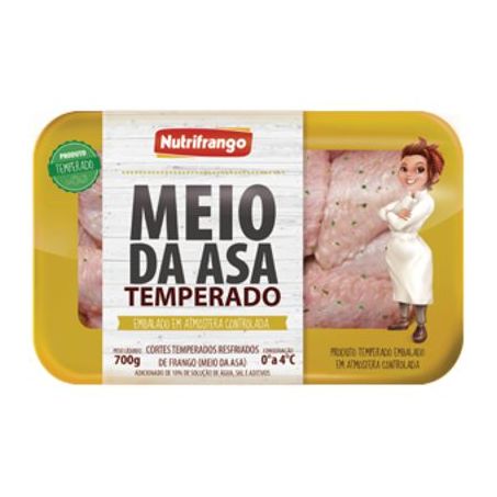 Meio da asa de frango Nutrifrango temperado 700g