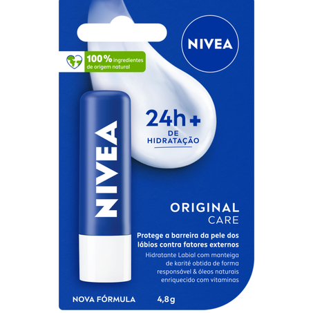 Locao protetor labial nivea original care 4.8g