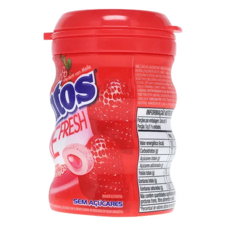 Chiclete mentos fresh morango pote 56g 360-8