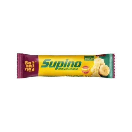 BARRA SUPINO BANANA CHOCOLATE BRANCO 24G - BANANA BRASIL