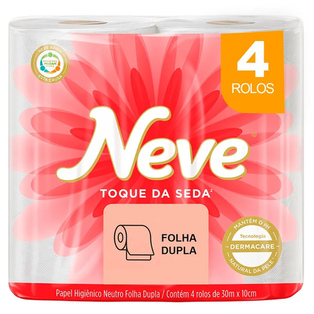 PAPEL HIG NEVE FOLHA DUPLA NEUTRO 4X30MT 