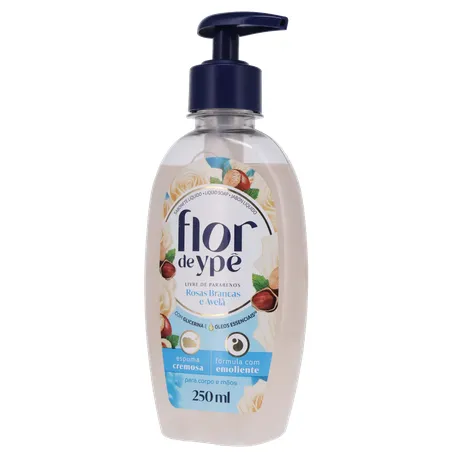 Sabonete Líquido Flor De Ype Rosas Brancas e Avelã Pump 250ml 360-2