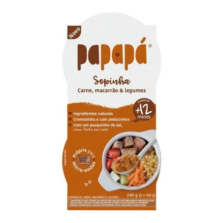 ALIMENTO INFANTIL PAPAPA CARNE, MACARRÃO E LEGUMES 240G