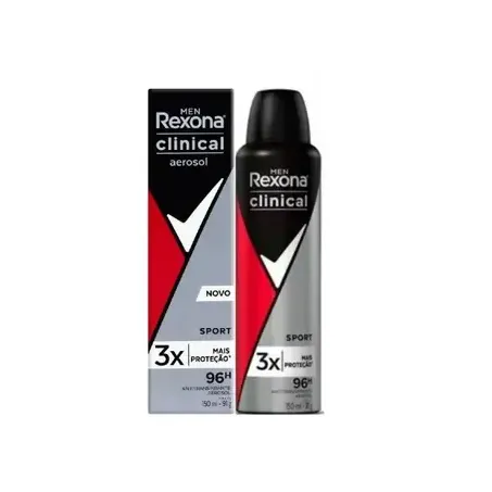 Antitranspirante Aerosol Rexona Clinical + Controle de Odor Frasco Spray 150ml - Caixa com 1un - 91gr