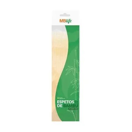 Espeto Bambu Mblife 30cm 50un 