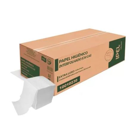 PAPEL HIGIÊNICO CAI CAI FOLHA DUPLA EXTRA LUXO 29G 9 X 20,5CM C/8000FLS IPEL