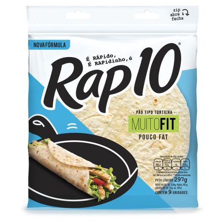 Pão Rap 10 Fit Tortilha 297g 
 