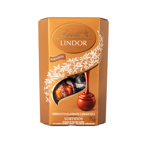 Bombom lindt lindor chocolate sortido 75g