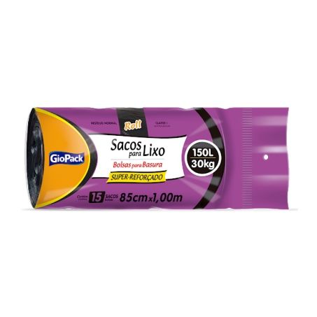 Giopack-sacos lixo 150l c/5 reforcado
