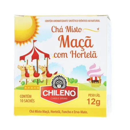 Chá Misto Chileno Maçã com Hortelã Sachê 1.2gr - Caixa com 10un - 12gr 360-1