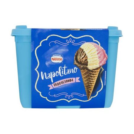 Sorvete Nestlé Napolitano Tradicional 1.5LT
