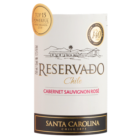 Vinho Chileno Rosé Meio Seco Reservado Santa Carolina Cabernet Sauvignon Valle Central 750ml 360-1
