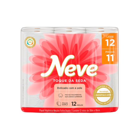 Papel Higienico Neve Toque de seda C/12