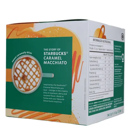 CAFÉ CÁPSULAS STARBUCKS CARAMEL MACCHIATO C/10 UN 360-12