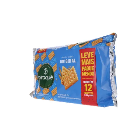 Biscoito Salgado Piraquê Original 276g Leve + Pague - 360-4
