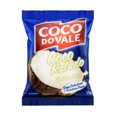Coco Ralado Úmido E Adoçado Coco Do Vale Pacote 50G