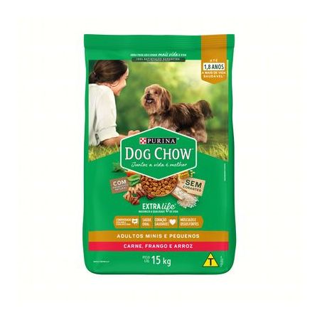 Racao dog chow adulto frango/arroz 15kg