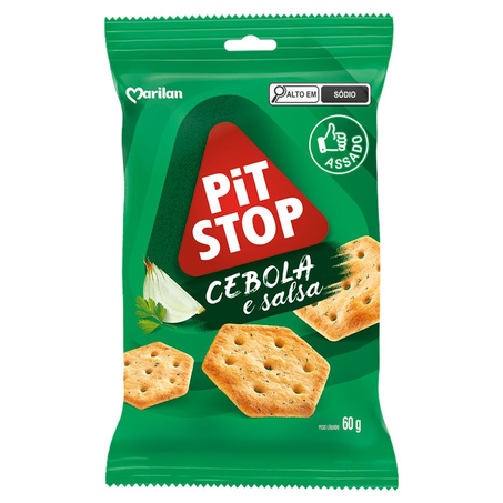 Biscoito Pit Stop Cebola E Salsa Pacote com 60G
