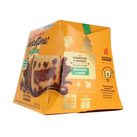 Panettone Bauducco Chocolate e Avelã Caixa 450gr 360-6