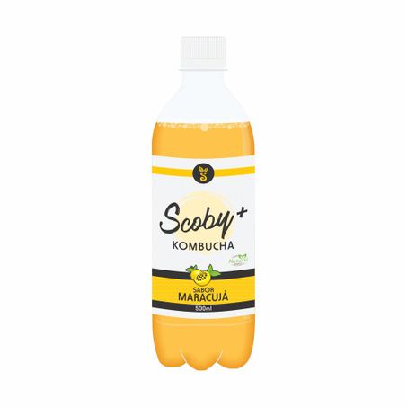 BEBIDA ARTESANAL KOMBUCHA SCOBY MARACUJÁ 500ML